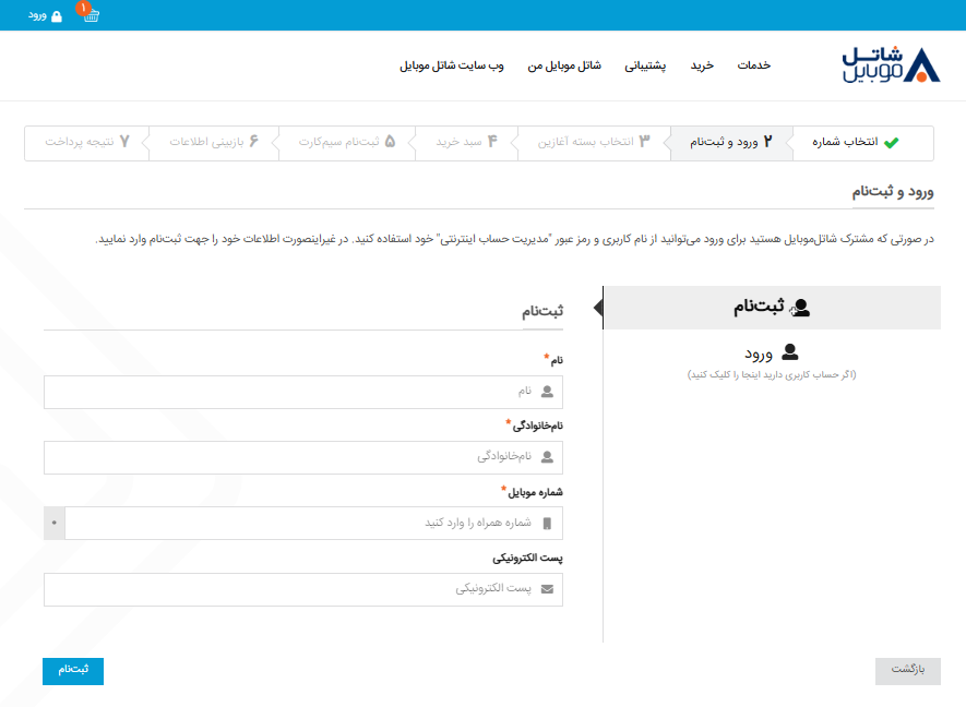 خرید سیم کارت هوشمند شاتل موبایل